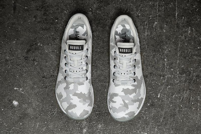 White Nobull Snow Camo Women's Trainers | CA K1878O